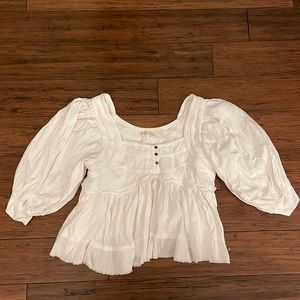 Free People ivory colored blouse